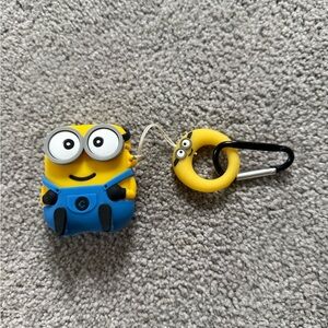 Minion-Themed AirPods Case with Keychain